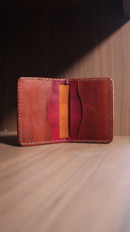 G & T | Pured Slim Fold Leather Wallet (Merlot)