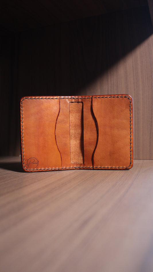 G & T | Pured Slim Fold Leather Wallet (Scotch)