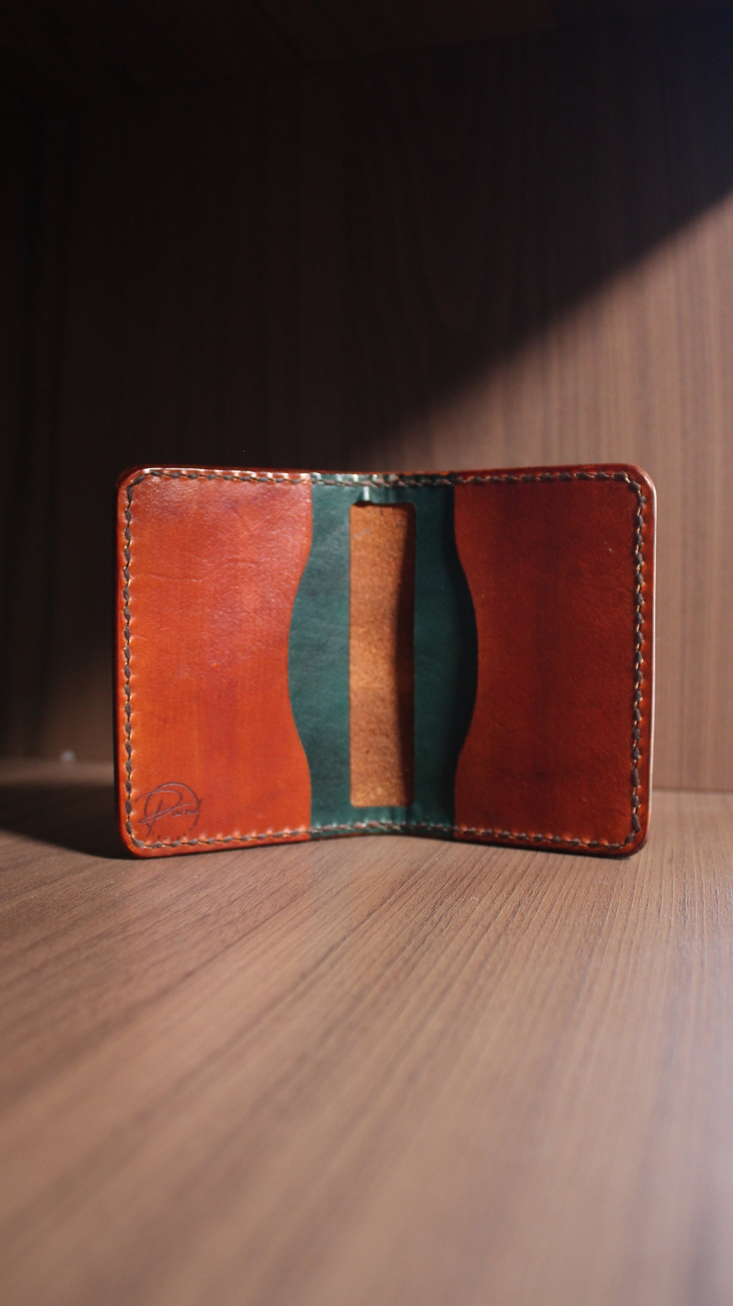 G & T | Pured Slim Fold Leather Wallet (Mai Tai)