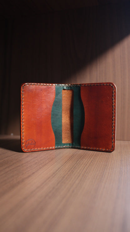 G & T | Pured Slim Fold Leather Wallet (Mai Tai)