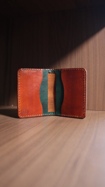 G & T | Pured Slim Fold Leather Wallet (Mai Tai)