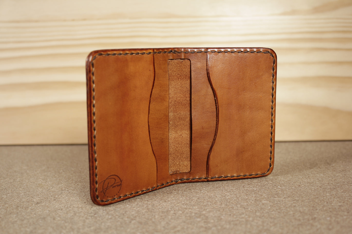 G & T | Pured Slim Fold Leather Wallet (Scotch)