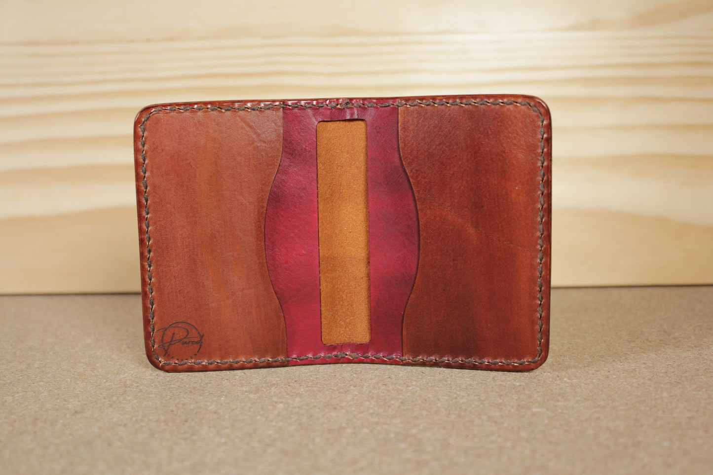 G & T | Pured Slim Fold Leather Wallet (Merlot)