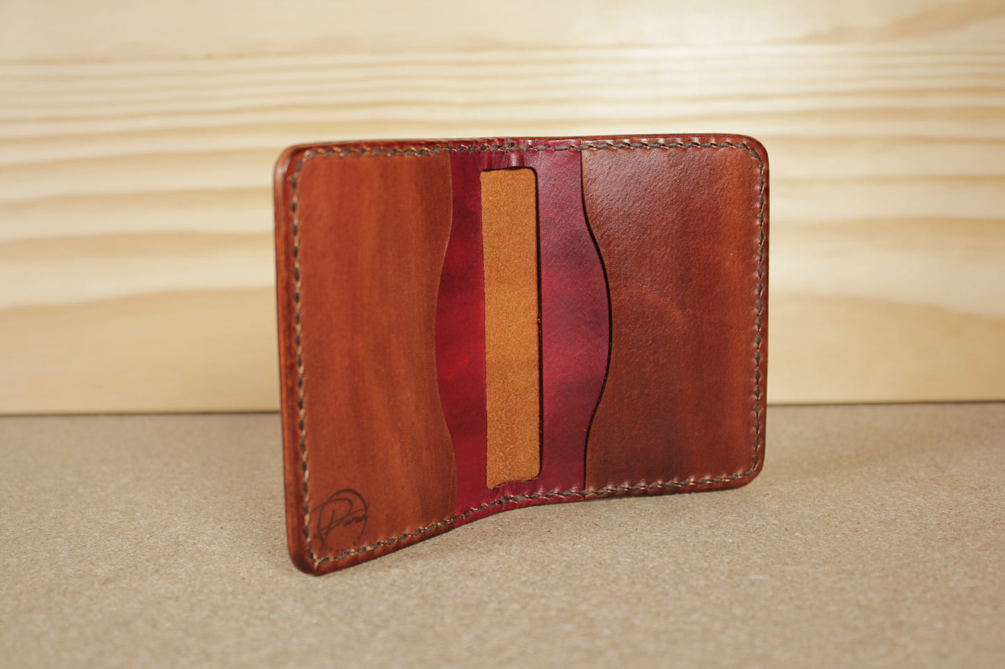 G & T | Pured Slim Fold Leather Wallet (Merlot)