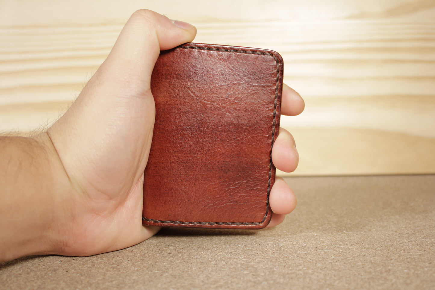 G & T | Pured Slim Fold Leather Wallet (Merlot)